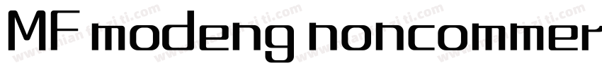 MF modeng noncommercial regular字体转换